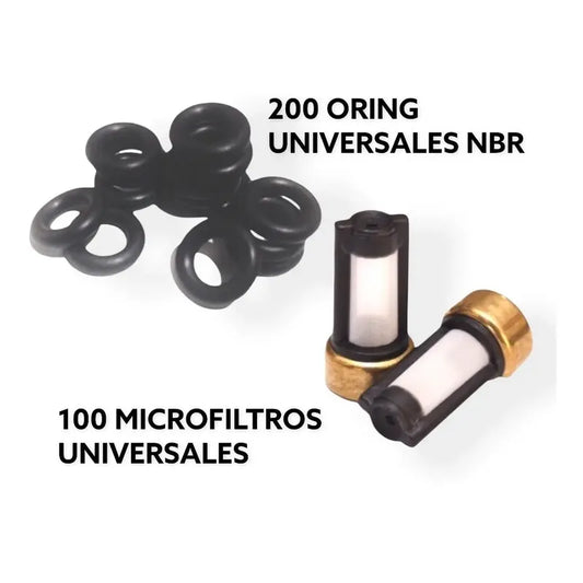100 Microfiltros Bosch 200 Oring Universales Inyectores