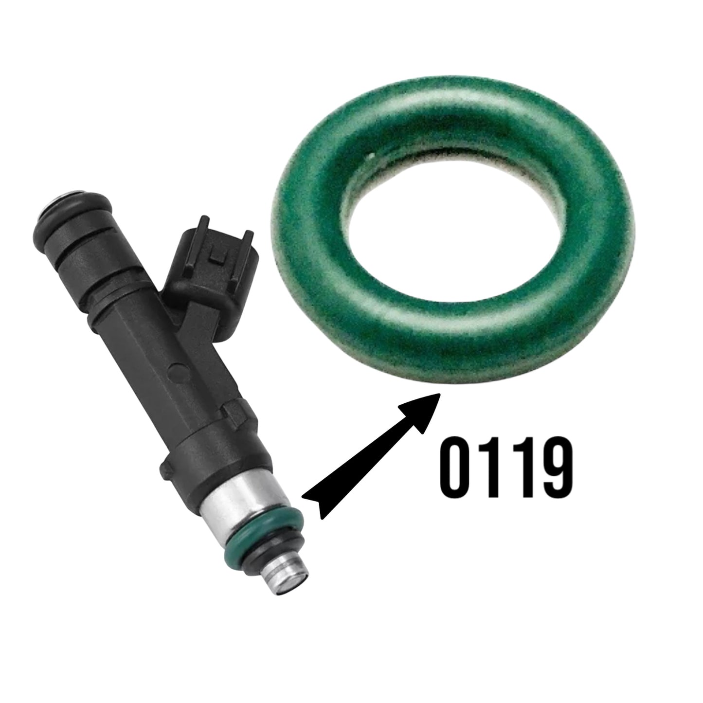 O119-20 Oring Viton Inferior Inyector Ford Nueva Edicion 9x3mm 20 Unidades