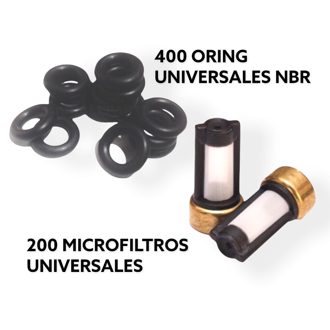 Combo de 200 Microfiltros y 400 Oring Universales Envío Gratis! 600 unidades