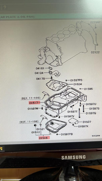 Carter Inferior de Aceite de Motor Mitsubishi Lancer CS6 2.0L Touring 4G94 2012-2014