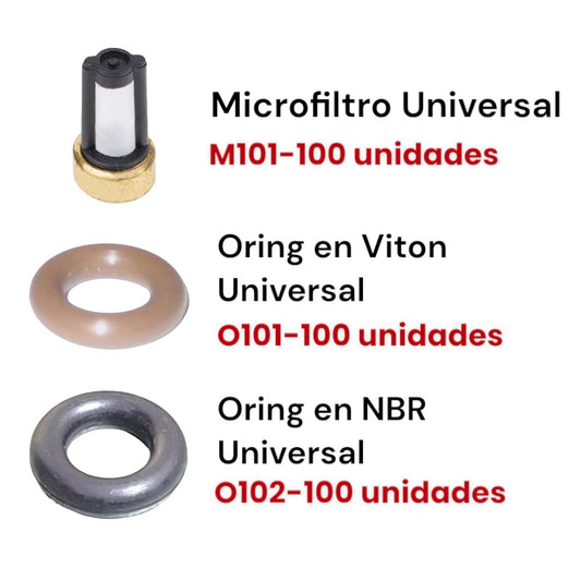 COMBO-300V Microfiltro Universal, Oring en Viton y NBR Universal